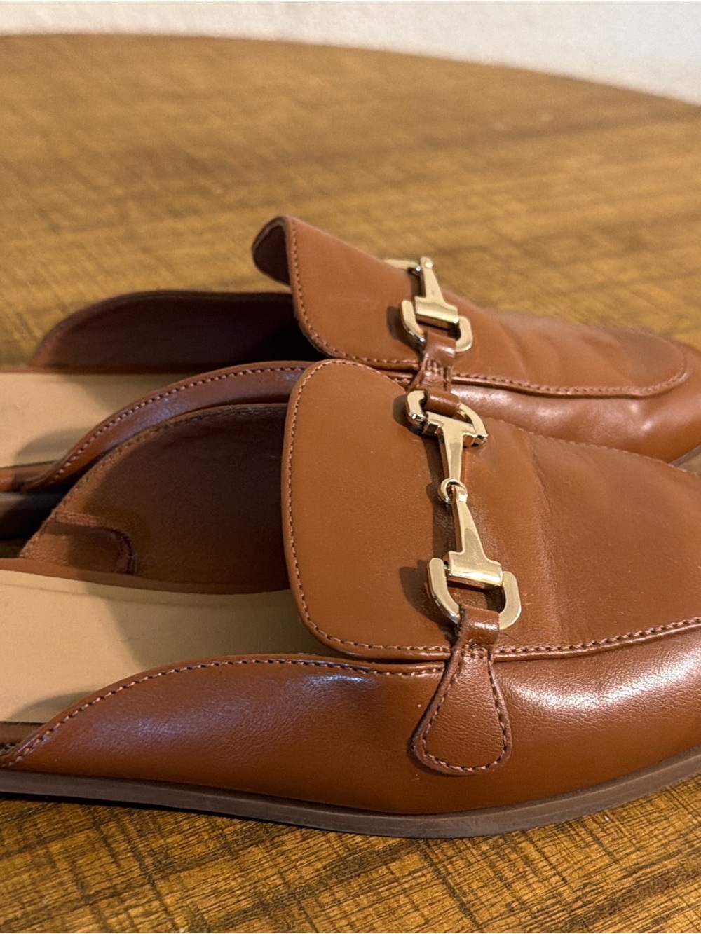 Boutique 9 Tan Leather Horsebit Loafers